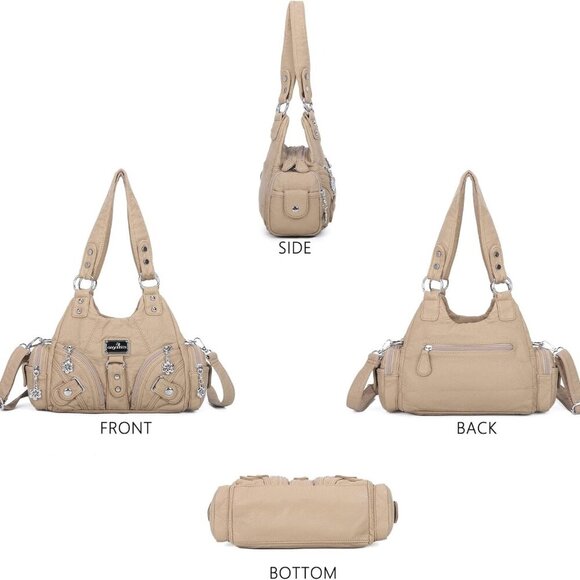 Purses for Women Small Hobo Shoulder Bags Vagen Leather Multi-Pocket Tote Bag wi - Picture 5 of 8